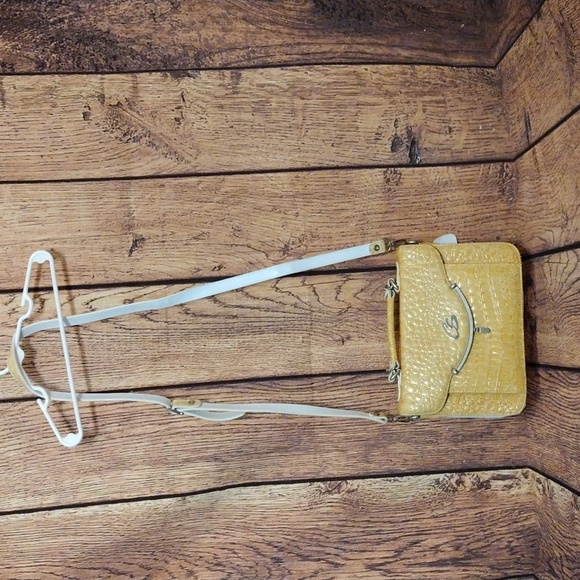 EUC CS Chenson Yellow Vintage Satchel Crossbody Bag - Picture 4 of 16